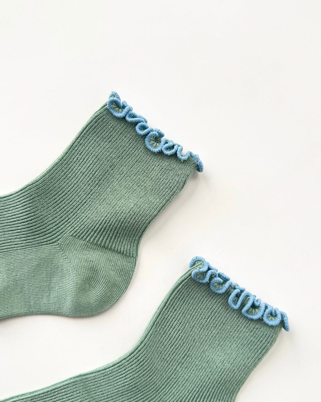 Le Bon Shoppe x Noble | Petite Ruffle Sock | Sea Glass Powder Blue