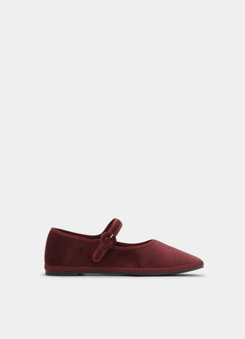Yori Jomo | Mary Jane Flats | Burgundy