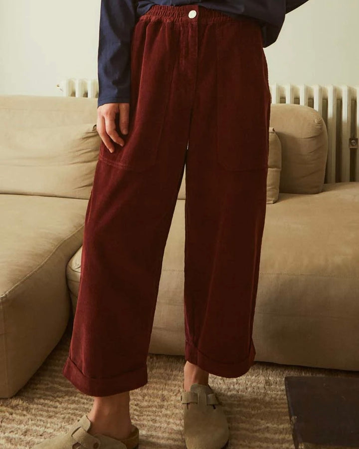 LF Markey | Beckett Crop Trousers | Oxblood