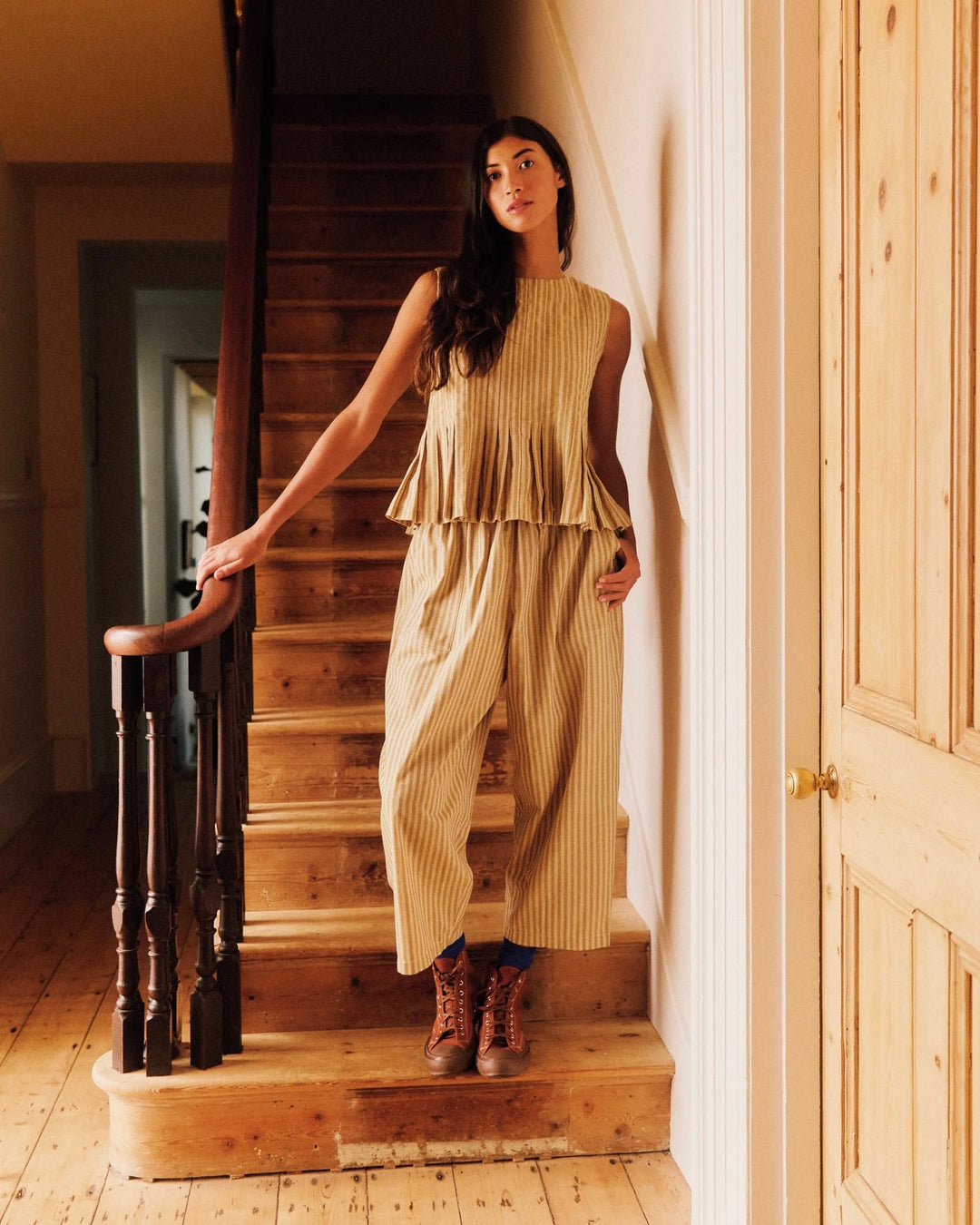 Sideline | Billy Trousers | Ochre Stripe