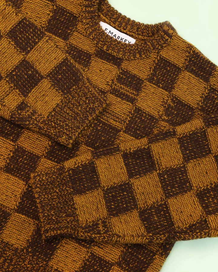 LF Markey | Bjorn Knit Jumper | Chessboard