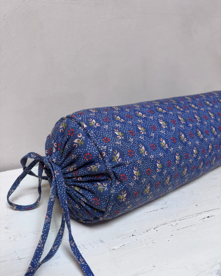 Linen Bolster Cushion | Tahiti Navy
