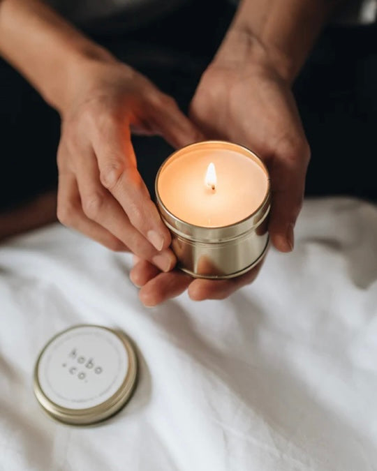 Hobo & Co. | Frankincense & Mhyrr | Travel Size Tin candle