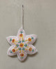 Felted Christmas decoration | Embroidered White Star