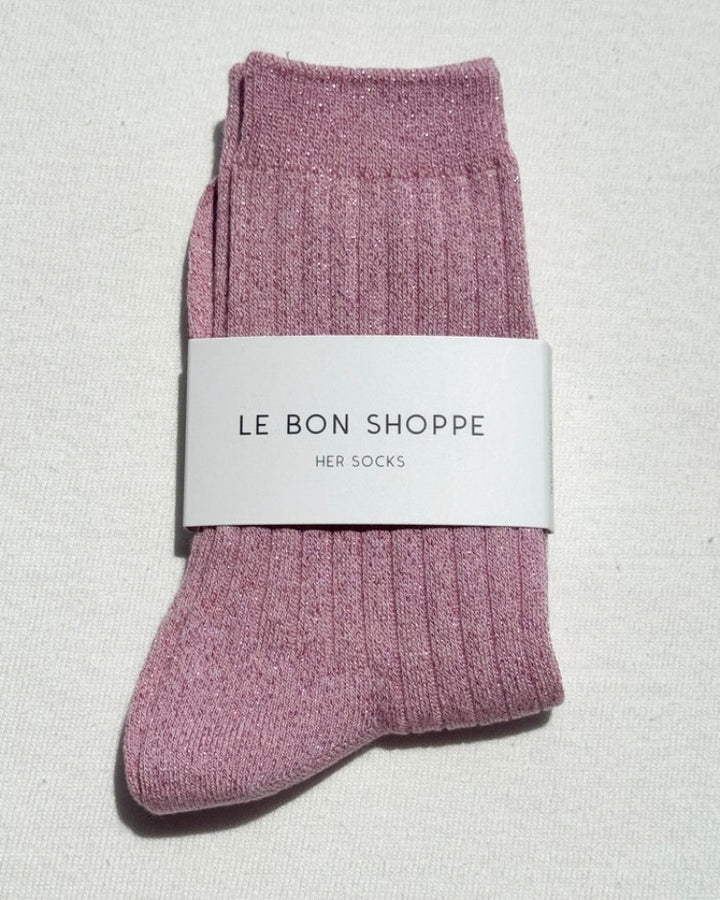 Le Bon Shoppe | Her Socks | Sparkling Rosé Glitter