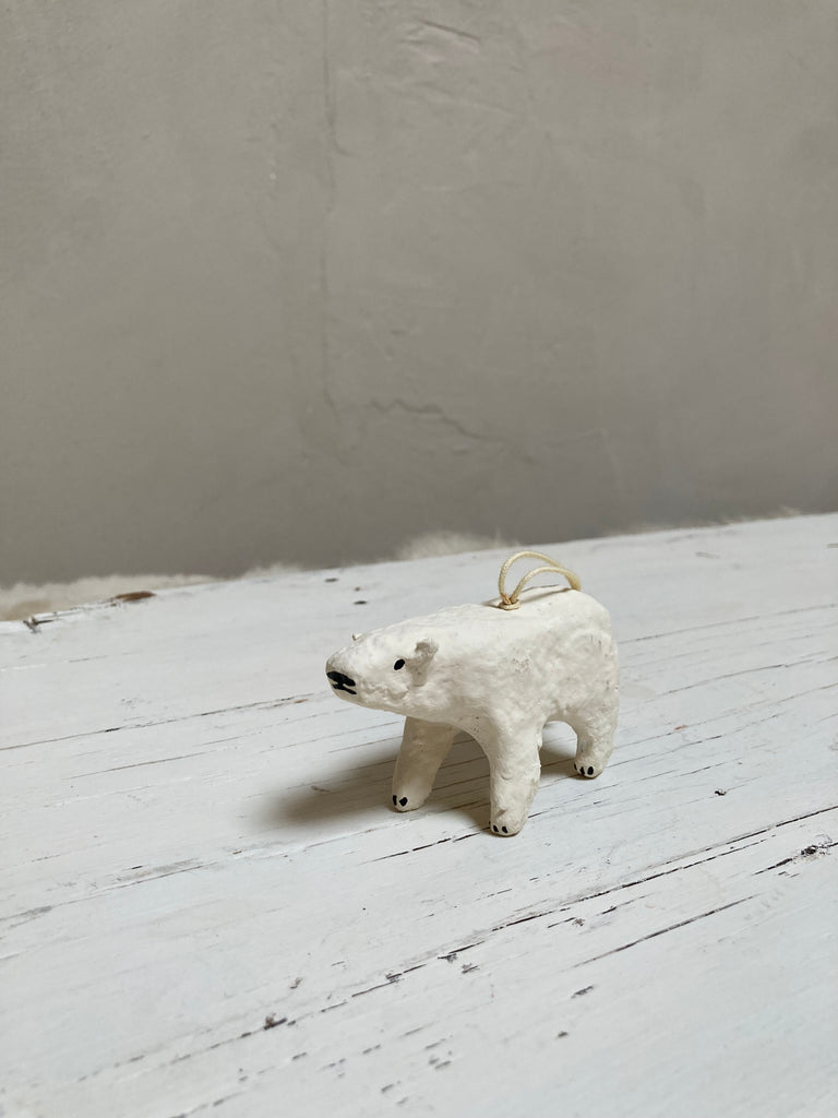Fog Linen | Paper Mache Decoration | Polar Bear