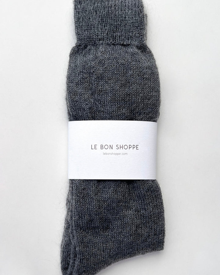 Le Bon Shoppe | Mohair Veil Socks | Charcoal