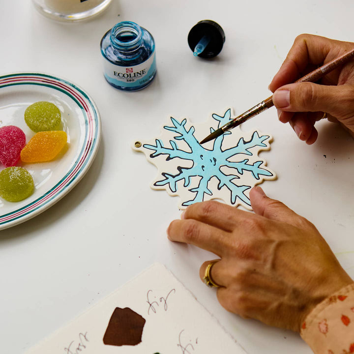 Scribble & Daub | Snowflake Christmas decoration