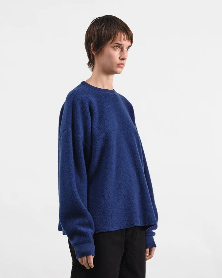 YMC | Wool Cotton Studio Sweatshirt | Blue