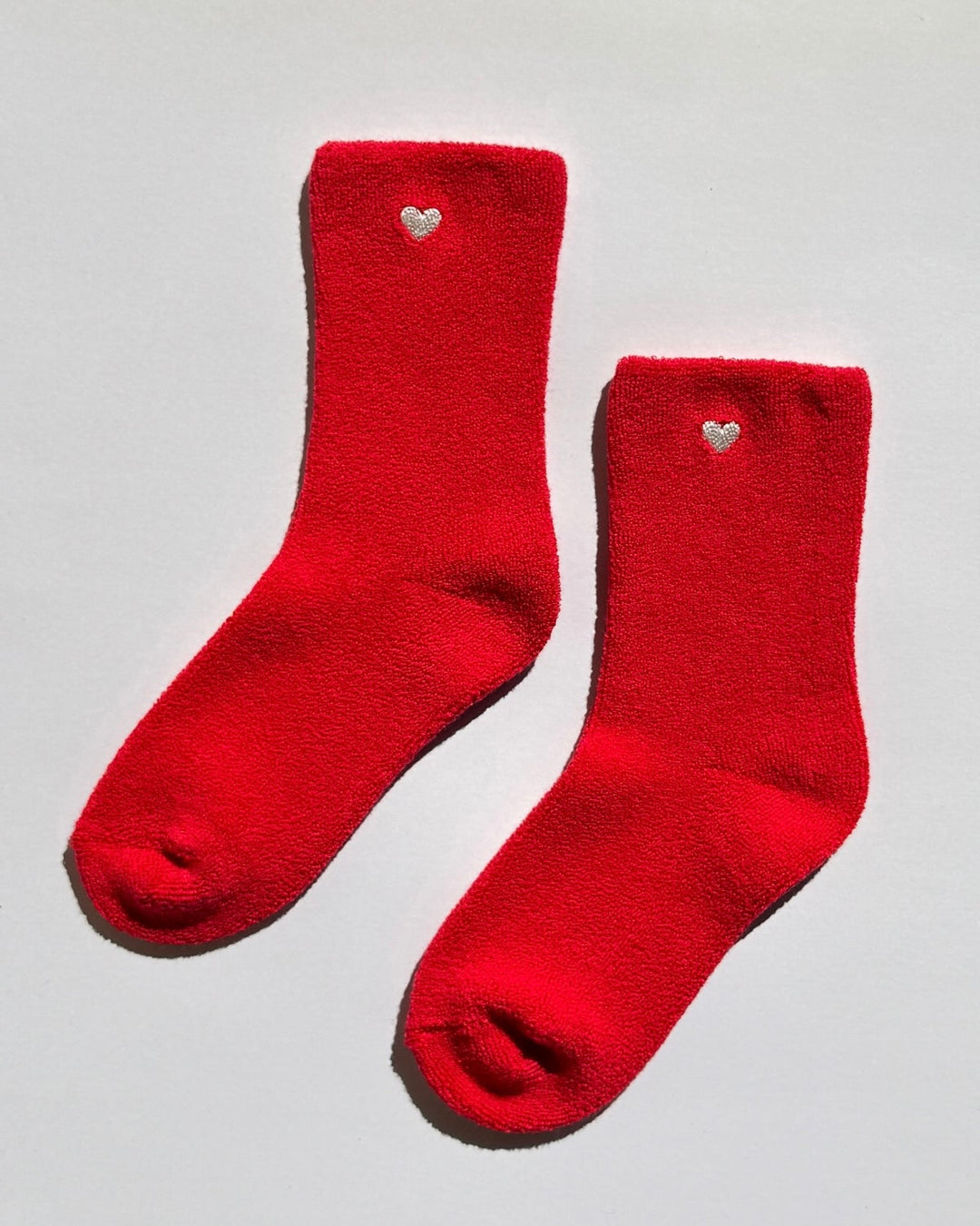 Le Bon Shoppe | Embroidered Cloud Socks | Red & Heart