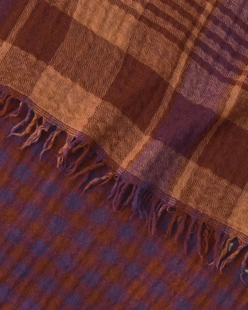 TOAST | Fen wool knot scarf | Dark Aubergine