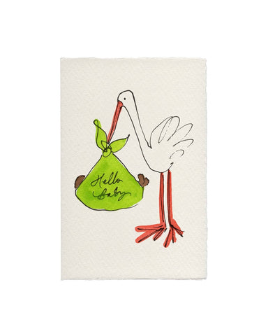 Scribble & Daub | Hand painted Card | Hello Baby