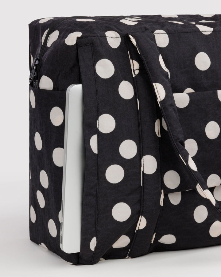 Baggu | Cloud Carry On | Black and Cream Polka Dot