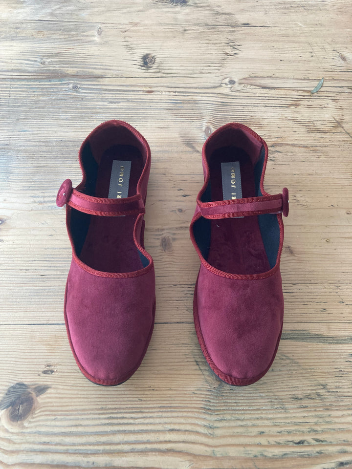 Yori Jomo | Mary Jane Flats | Burgundy