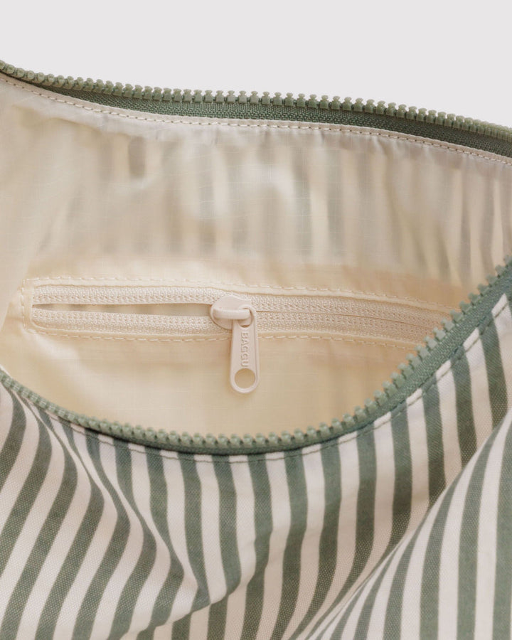 Baggu | Nylon Shoulder Bag | Sage Stripe