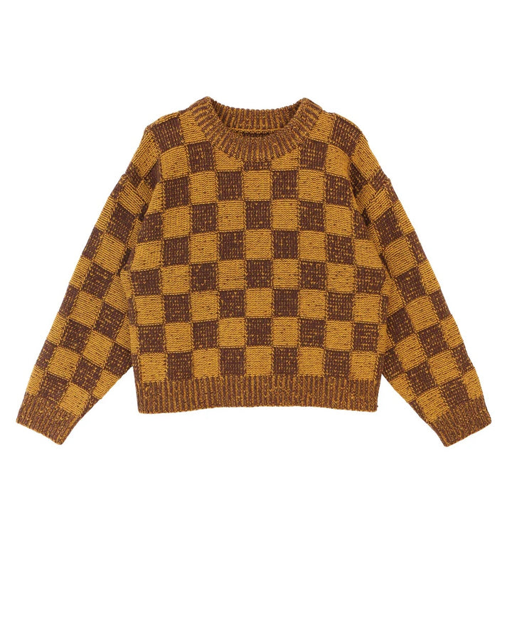 LF Markey | Bjorn Knit Jumper | Chessboard