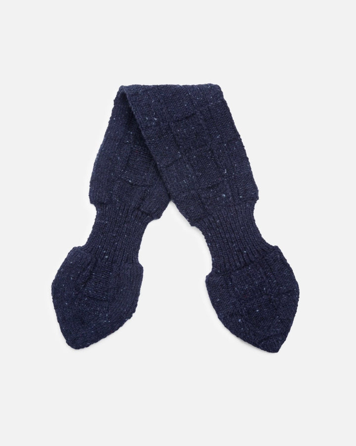 YMC | Donegal Waffle Slot Scarf | Grey or Navy