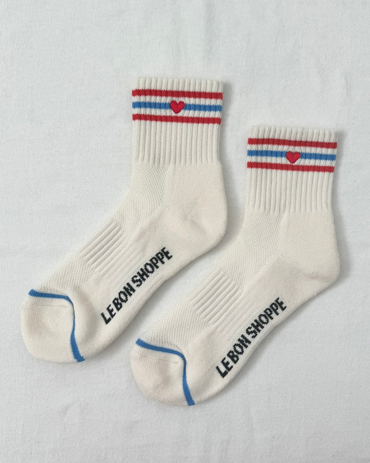Le Bon Shoppe | Embroidered Girlfriend Socks | Leche & heart