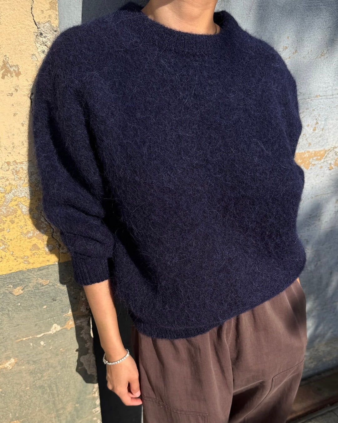 Le Bon Shoppe | Elio Crewneck Alpaca Sweater | Navy