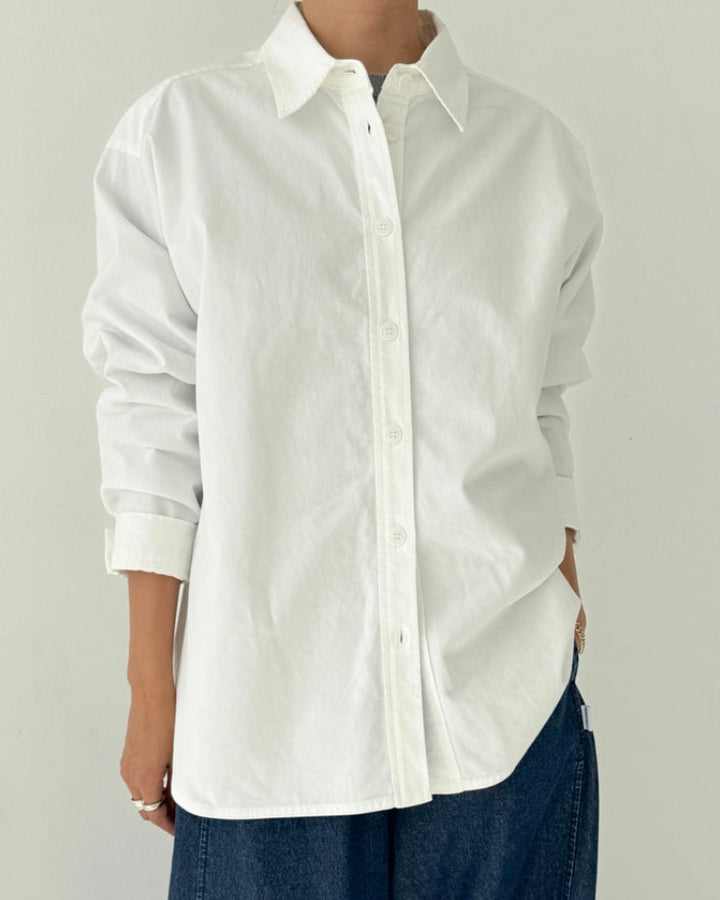 Le Bon Shoppe | Owen Heavy denim shirt | White