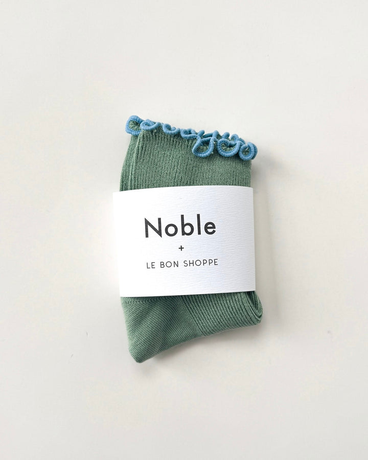 Le Bon Shoppe x Noble | Petite Ruffle Sock | Sea Glass Powder Blue