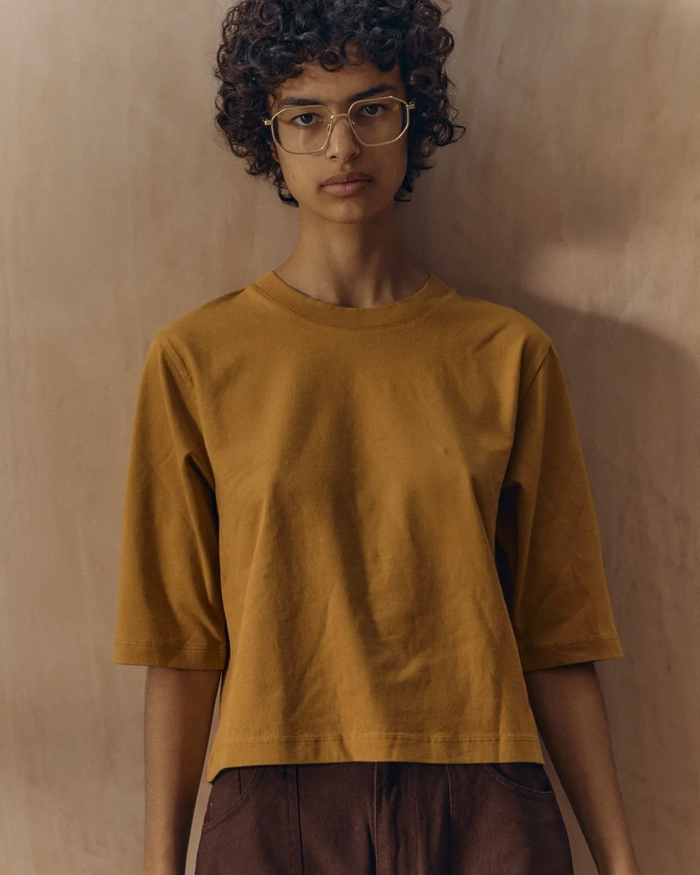 LF Markey | Boxy Tee | Mustard
