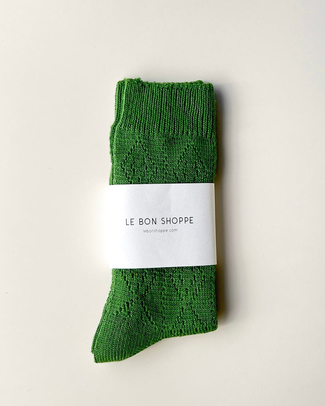 Le Bon Shoppe | Modal eyelet socks | Palm Green