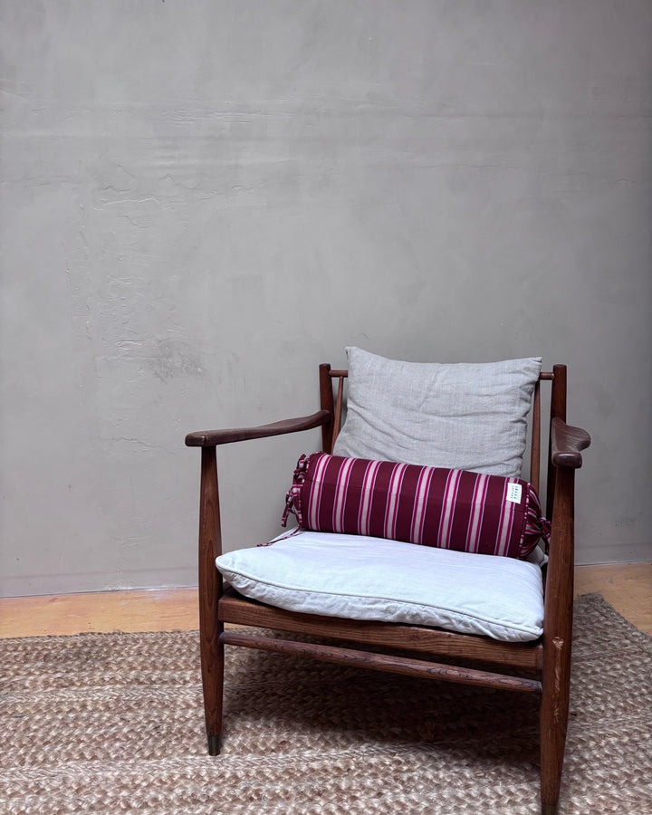 Cotton Bolster Cushion | Cacao Stripe