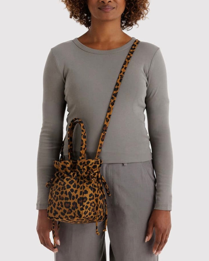 Baggu | Nylon Drawstring Bag | Leopard