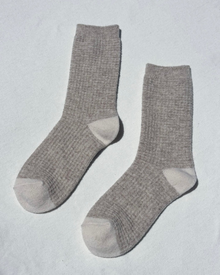 Le Bon Shoppe | Wool Waffled Socks | Oatmeal Cream