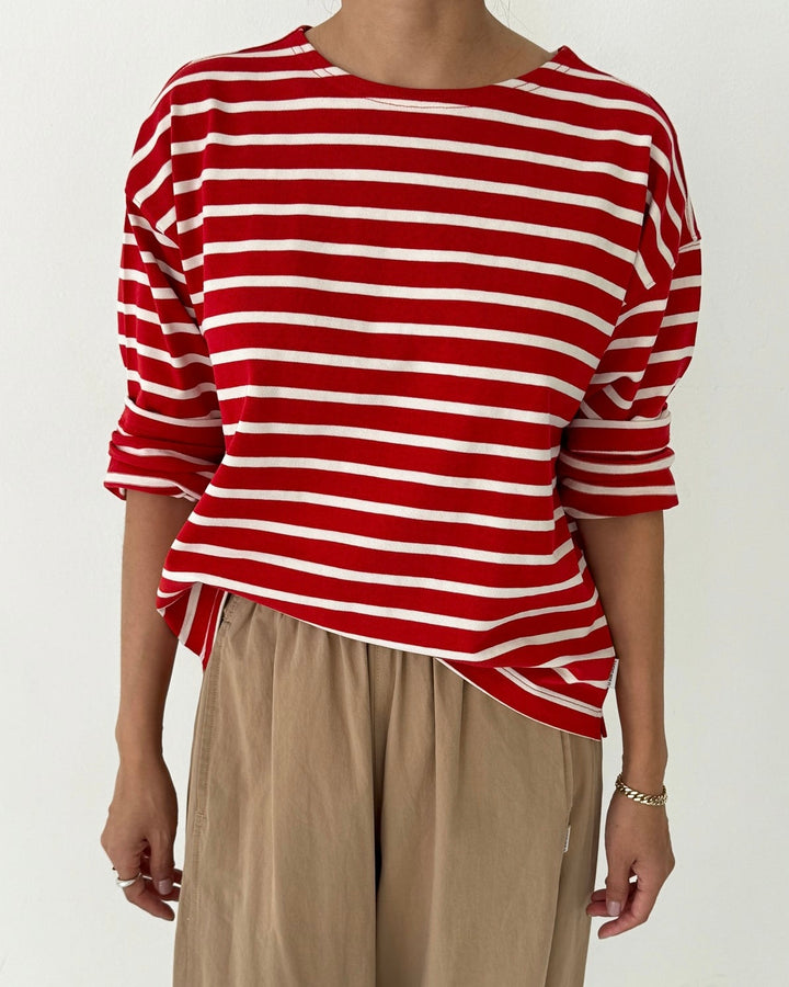 Le Bon Shoppe | Sailor Top | Red with white stripe