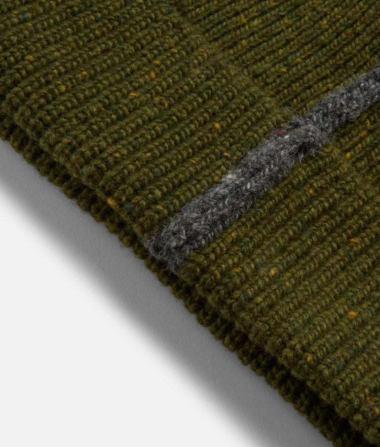 YMC | Stripe Beanie | Green/Charcoal