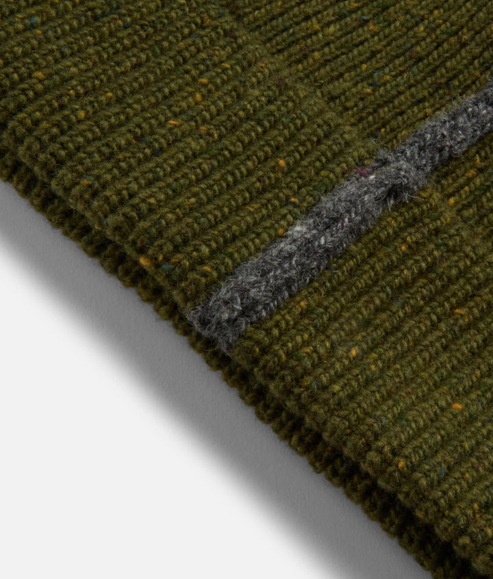 YMC | Stripe Beanie | Green/Charcoal