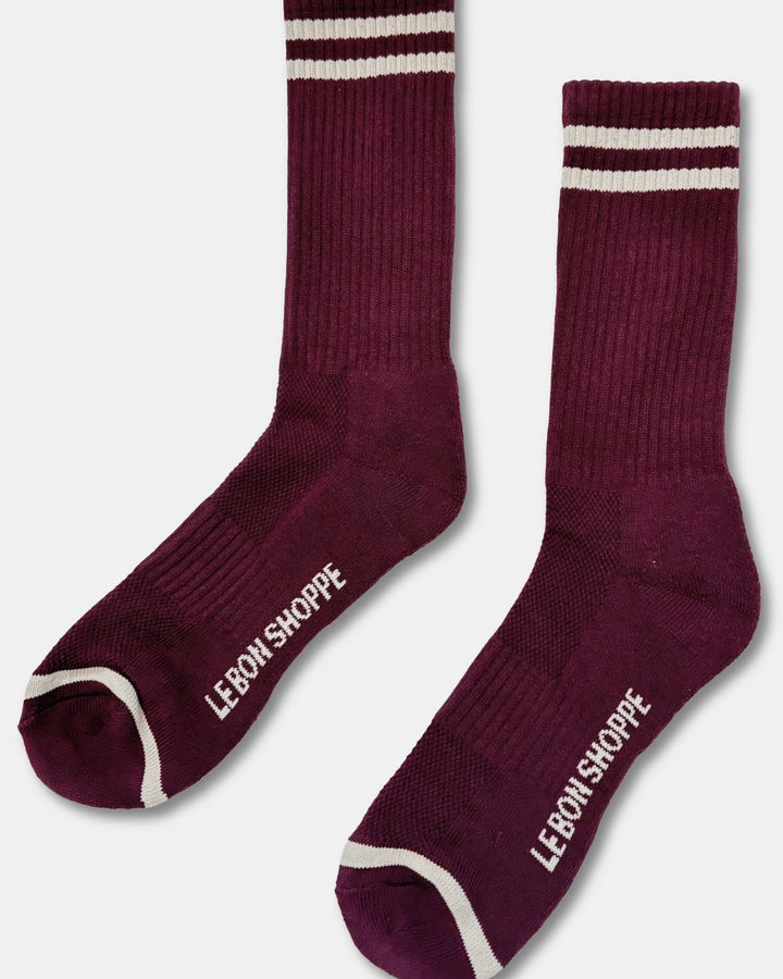 Le Bon Shoppe | Extended Boyfriend Socks | Maroon