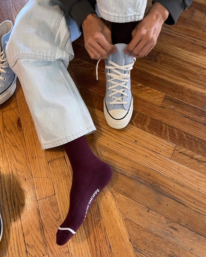 Le Bon Shoppe | Boyfriend Socks | Maroon
