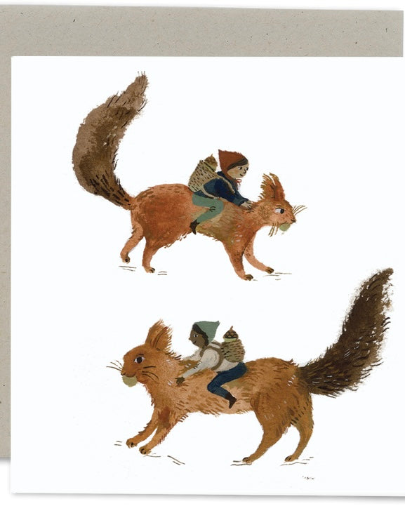 Gemma Koomen | Greeting Card | Acorn Gatherers