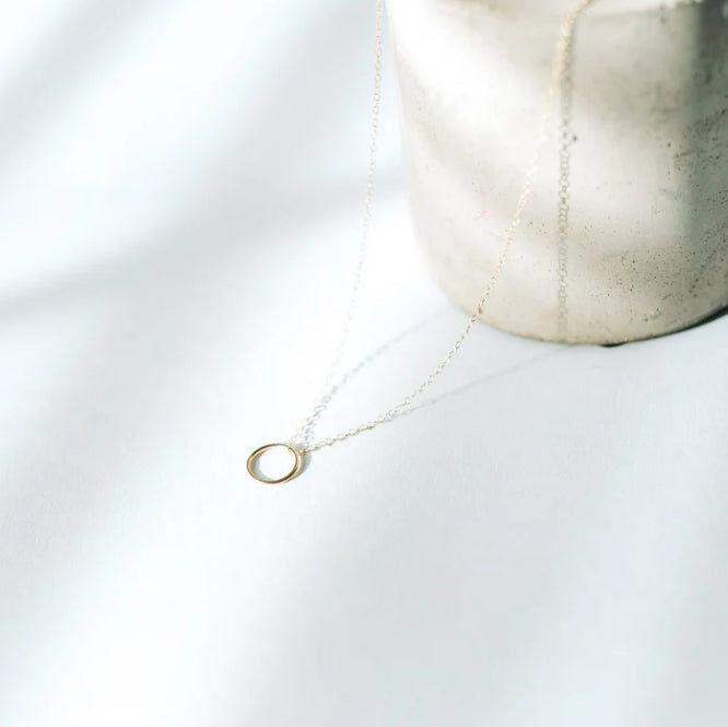 Sheena Marshall | Sol Circle Pendant Necklace | Gold Fill