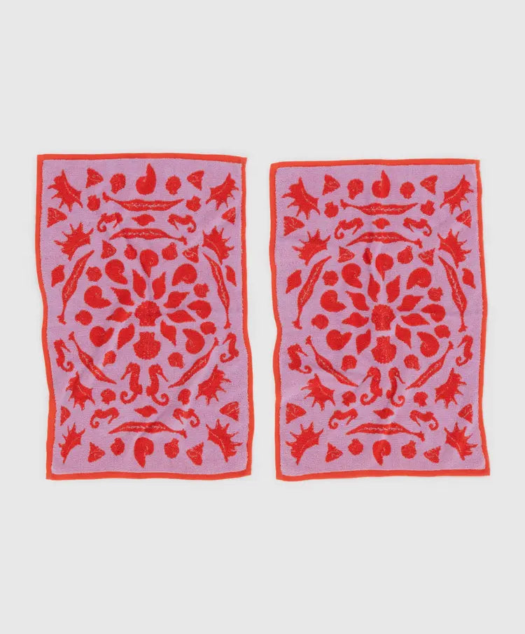 Baggu | Hand Towel Set of Two | Sea Shells