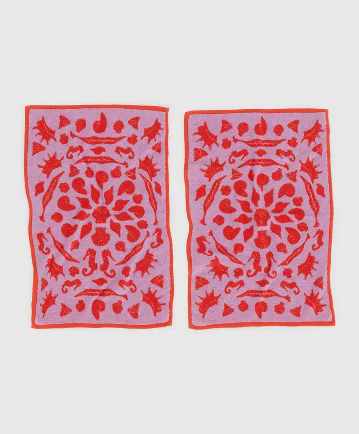 Baggu | Hand Towel Set of Two | Sea Shells