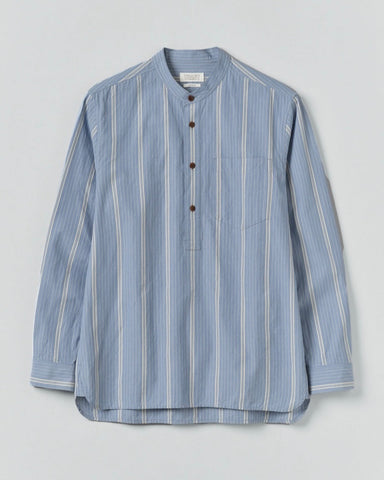 Toast | Wide Stride Popover Granddad shirt |  Chambray Blue