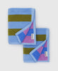 Baggu | Hand Towel Set of Two | Cabana Stripe Mix