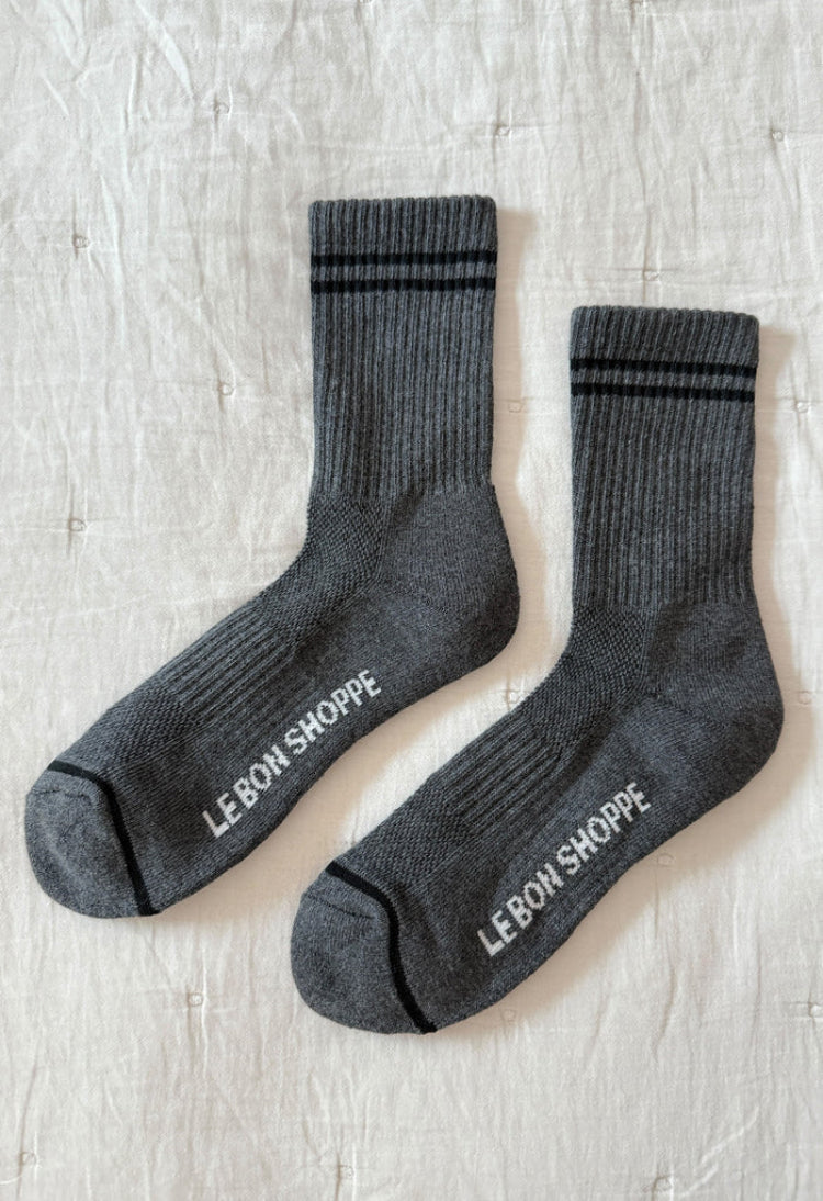 Le Bon Shoppe | Boyfriend Socks | Charcoal