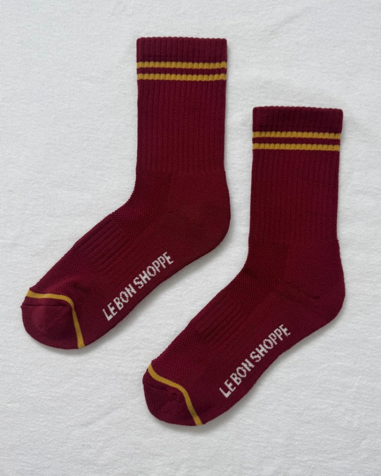 Le Bon Shoppe | Boyfriend Socks | Cardinal