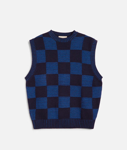 YMC | Coda crew neck vest | Blue