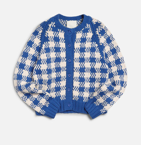 YMC | Atomic Cardigan | Blue/ecru