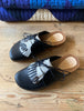 Kit + Clogs | Flex base loaf clog | Onyx / Kohud fringe