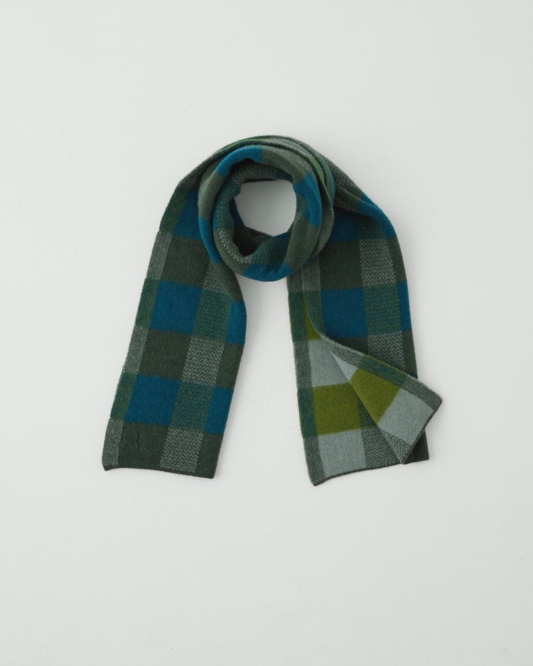 Toast | Check Brushed Scarf | Green Multi