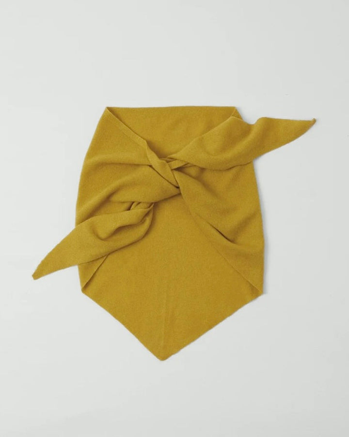 Toast | Wool Cashmere Large Bandana | Yellow Moss