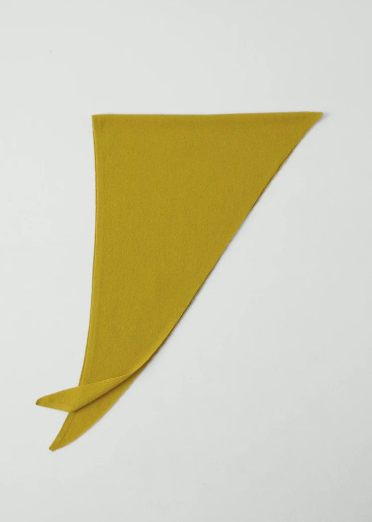 Toast | Wool Cashmere Large Bandana | Yellow Moss