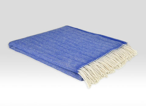McNutt | Heritage Blanket | Bluebell Herringbone
